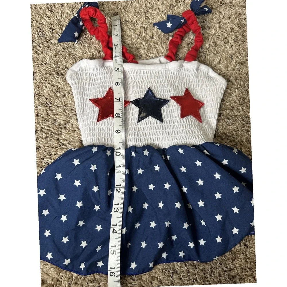 Patriotic Dog Dress - Small - Stars - Red White Blue - 4th‎ of July - Woof